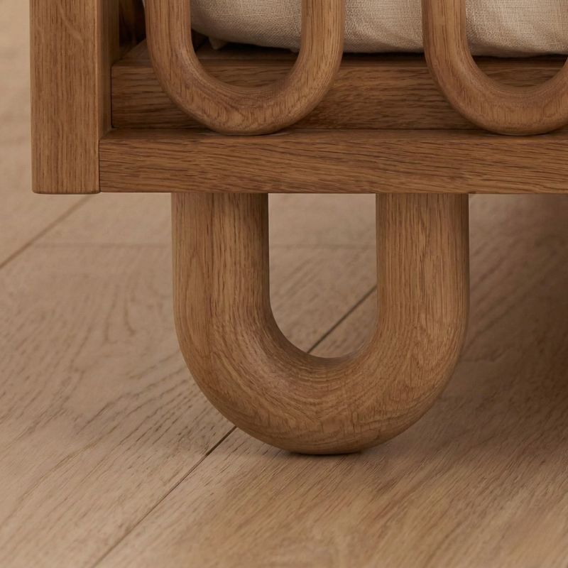 Curved wood arch legs